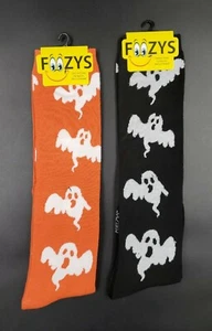 Womens HALLOWEEN KNEE HIGH Socks Shoe Size 4-10 GHOST Soft 2 PAIRS Cute Novelty - Picture 1 of 6