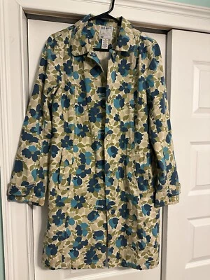 Chaqueta Larga Vintage OLD NAVY Para Mujer M Floral Denim Beige Azul Verde PEAQUET Foto 1 de 4