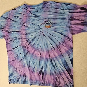 Cabo San Lucas T Shirt Adult Large Blue Tie Dye Mexico Short Sleeve Beach - Picture 1 of 7