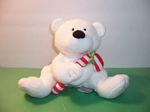 TY PLUFFIES -- BEAR -- WHITE POLAR --  CANDY CANE -- 2005 -- VGC - Picture 1 of 5