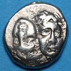 Ancient Greek coin-silver stater Istros circa 400-300 B.C-tweens-eagle-dolphin