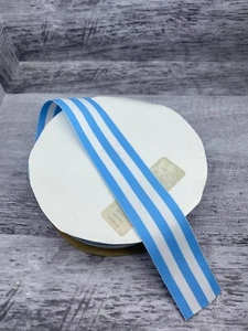 Blue/white Striped Grosgrain Ribbon 1.5” Wide 30 Yards - Picture 1 of 1