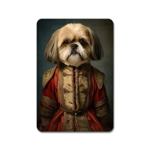 Aristokratischer Shih Tzu Hund - süße lustige Tiere - Magnet - Bild 1 von 2