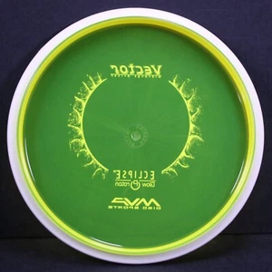 MVP Vector Eclipse Glow Proton Midrange Driver Disc Golf - Yellow/White Rim - Picture 1 of 2