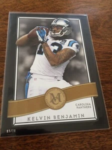 2015 Topps Museum Collection Jumbo 5x7 Kelvin Benjamin Panthers 34 Gold #d 09/10 - Picture 1 of 1