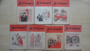 LOT DE 7 ANCIENNES REVUES SATIRIQUE LE CRI DE PARIS 1931 - Picture 1 of 3