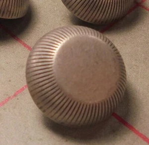 50 Matte Silver Metal Shank Button Italy Flat Top Lined Sides Like Red Rock 5/8" - Picture 1 of 12