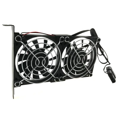 PCIe Cooler Graphics Card PC Cooling Bracket Dual Fan 2300rpm Silent 3pin 4pin - Image 1 of 4
