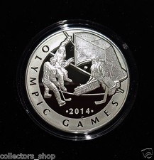 KAZAKHSTAN: 2013 Silver 100 tenge SPORT ICE HOCKEY Olympic Games 2014 PRF 1 Oz