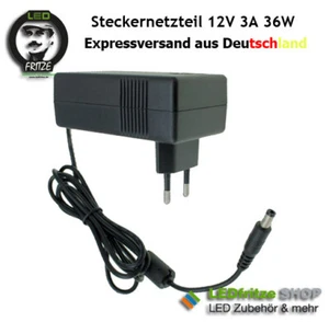 12V Steckernetzteil 3A 36W Ladegerät Transformator Trafo für LED Stripes Bänder - Bild 1 von 4