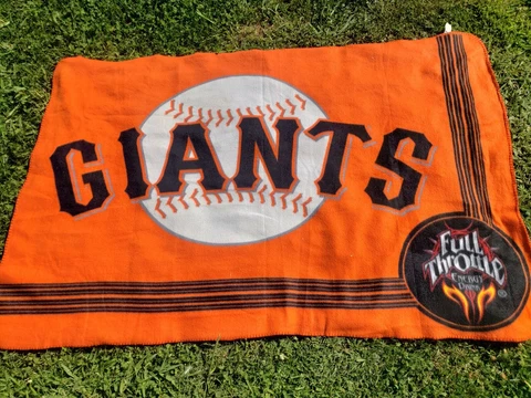 SF San Francisco Giants Polyester Blanket SGA Full Throttle NEW ~ 3ft X 5ft Cover