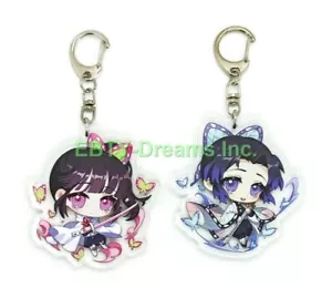 Set di 2 portachiavi acrilici anime demone Shinobu Kochou, Kanao v1 - Foto 1 di 2