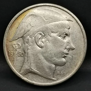 50 FRANCS ARGENT 835‰ 1950 PRINCE CHARLES TYPE MERCURE LEGENDE NEERLANDAISE BELG - Picture 1 of 2