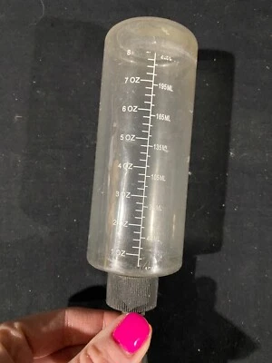 Garrafa de água para animais de estimação 9 onças, transparente, lados marcados, onças e mililitros, sem gancho - Imagem 1 de 4