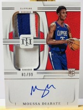 Moussa Diabate 2022-23 National Treasures 81/99 RPA Dual Patch Auto RC #RMD-MDB