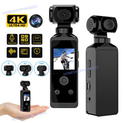 4K HD Handheld Action Camera WiFi 270° Rotatable Pocket Sport Camera Waterproof - Image 1 of 4