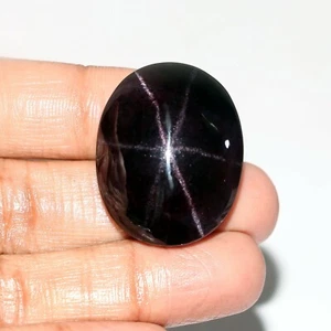49 Cts GTL Certified Natural Star Garnet 20x18 Oval Cabochon 6 Ray star garnet - Picture 1 of 3