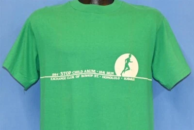 Camiseta De Colección Años 80 Exchange Club Stop Child Abuse 10K Run Honolulu Hawaii MEDIANA M Foto 1 de 4