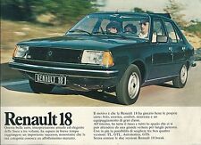 1980ca RENAULT 18 TL - GTL 1397cc -18 GTS - Automatica 1647cc brochure italiano