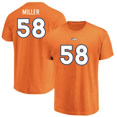 NFL T-Shirt Denver Broncos Von Miller 58 orange ER3 Trikot Jersey Football