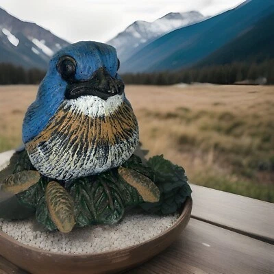 Винтажная чугунная круглая крышка стойки Bluebird 2 1/2 фунта готовая 3 дюйма или столешница 4x4 дюйма - Изображение 1 из 4