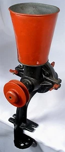 ANTIQUE HEAVY DUTY PULLEY DRIVE HERB POPPY SEED COFFEE GRINDER GRIT MILL TOOL - Picture 1 of 10