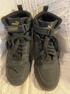 Puma Rbd Game Buck High Top Lace Up  Youth Boys Black Sneakers Casual Shoes 3912 - Picture 1 of 6