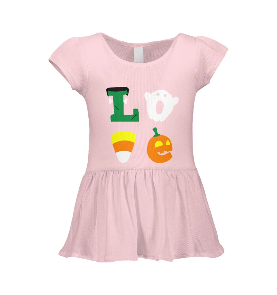 Love Halloween Icons - Vestido de truco o trato monstruos fantasma bebé/niño pequeño Foto 1 de 1