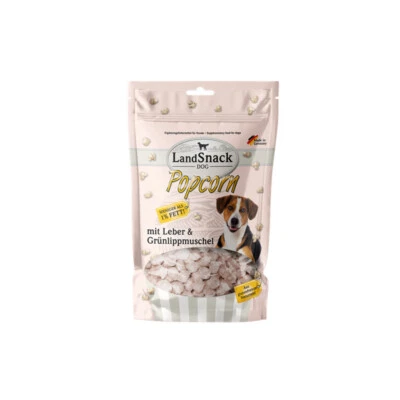 LandSnack Dog Popcorn mit Leber & Grünlippmuschel 100g | leckerer Kausnack