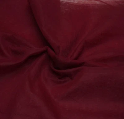 Dark Marron Net Fabric Plain Net 44/45" Width, for dresses , Craft, 1 YARD - Image 1 of 3