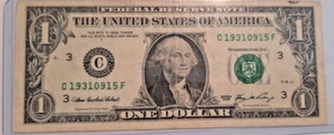 2006 $1 BIRTHDAY NOTE 1931/9/15 PHILADELPHIA A'S CLINCH PENNANT VS. CLEAVLAND - Picture 1 of 4