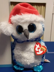 TY Beanie Boo 7" Icicles The Christmas Owl With Hanging Tag! New! Rare! - Picture 1 of 5