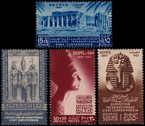 ✔️ EGYPT 1947 - CONTEMPORARY EGYPTIAN ART - SC.B9/12 ** MNH - Picture 1 of 1