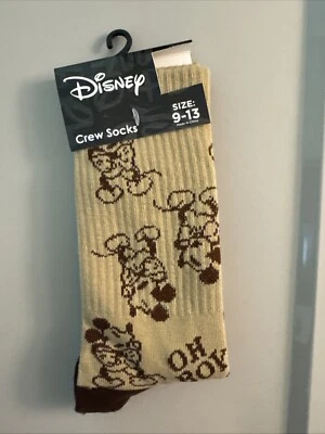NUEVO Disney Mickey Mouse "Oh Boy" UNISEX Calcetines Marrón Nuevo con Etiquetas ENVÍO GRATUITO Foto 1 de 2