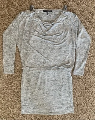 White House Black Market Dress Women XS Gray Knit Sweater Midi Long Sleeve - Image 1 of 4