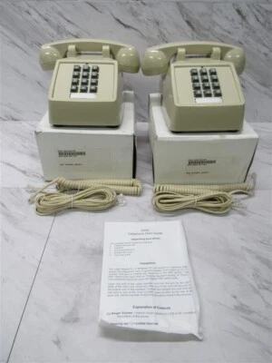 Lot of 2 NEW CORTELCO 250044VBA20MD DESK VALUE LINE CORDED TELEPHONES ASH Color