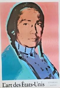 ANDY WARHOL - ORIGINAL POSTER - ARTS OF THE UNITED STATES - INDIAN - RARE - 1992 - Picture 1 of 10