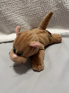 Vintage Pound Puppies Purries Mini Plush 7" Tan Brown Stripe Kitty Cat Kitten - Picture 1 of 5
