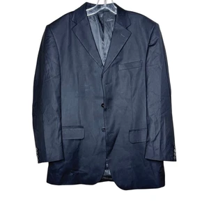 Giorgio Armani Black Long Sleeve 3 Button Blazer Jacket Coat Size 48 Formal Wool - Picture 1 of 10