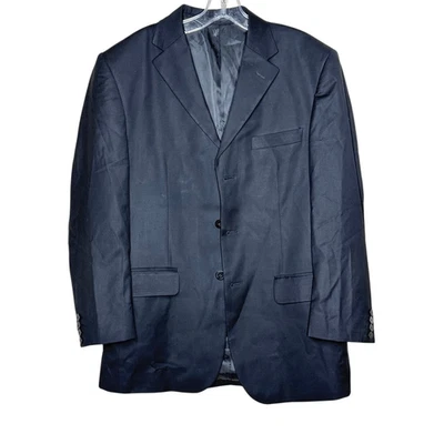 Giorgio Armani Black Long Sleeve 3 Button Blazer Jacket Coat Size 48 Formal Wool - Image 1 of 4