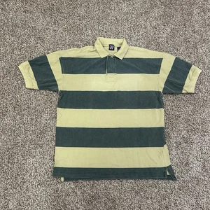 GAP Y2K Men’s Polo Size Medium Striped Rugby Style - Picture 1 of 6