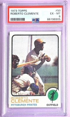 1973 Topps Roberto Clemente #50 PSA 6 HOF GOAT centrado afilado Foto 1 de 3