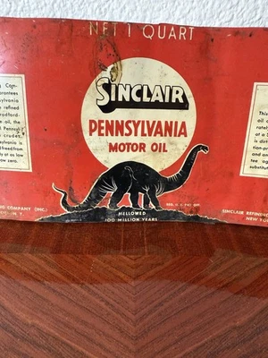 Sinclair Oil Can Black Dinosaur Vintage - Image 1 of 4