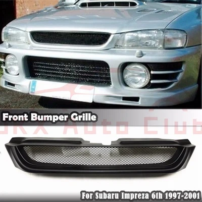 Parrilla de parachoques delantero de malla negra mate para Subaru Impreza 6to 1997-2001 Foto 1 de 4