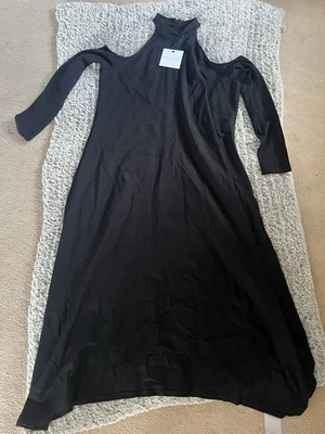 Marcella Black Maxi Dress Cold Shoulder Kalene Size 2XL XXL Long NWT - Image 1 of 4