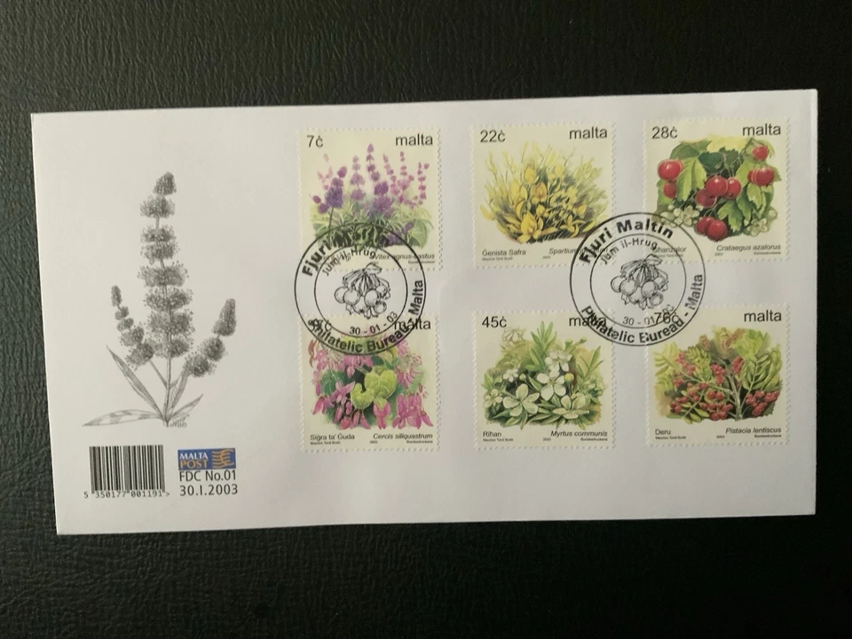 Malta 2003 #1102-1107 Flowers - FDC - Image 1 of 1