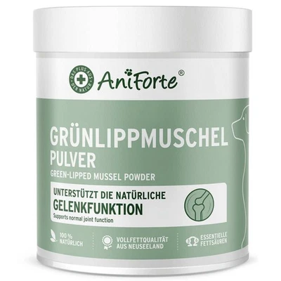 AniForte Grünlippmuschel Pulver für Hunde - Vollfett Qualität Gelenkpulver - Bild 1 von 4