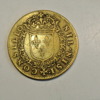 LOUIS XIV  jeton cuivre a dècouvrir - Image 1 of 2