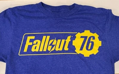 Official Fallout 76 Logo Size Small Blue T-shirt - Image 1 of 4