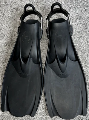 Hollis F-1 Tauchschläger technische Flosse Erwachsene Herren Größe XL mit Federriemen - Bild 1 von 4